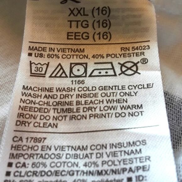 Old Navy Sz XXL 16 Y2K Softest Tee White Black Polka Dot Stretchy High Low Top - Picture 8 of 8